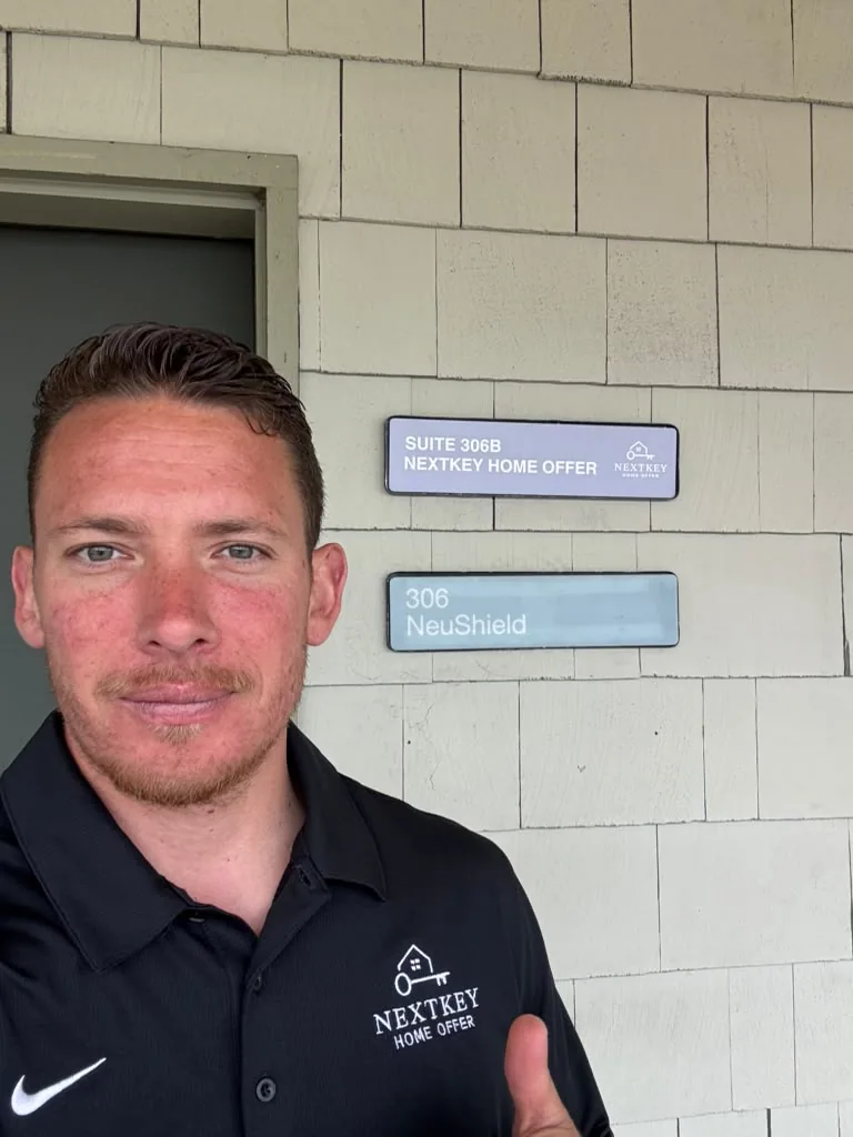 Edward Olivares outside the NextKey Home Offer office in Fremont, California