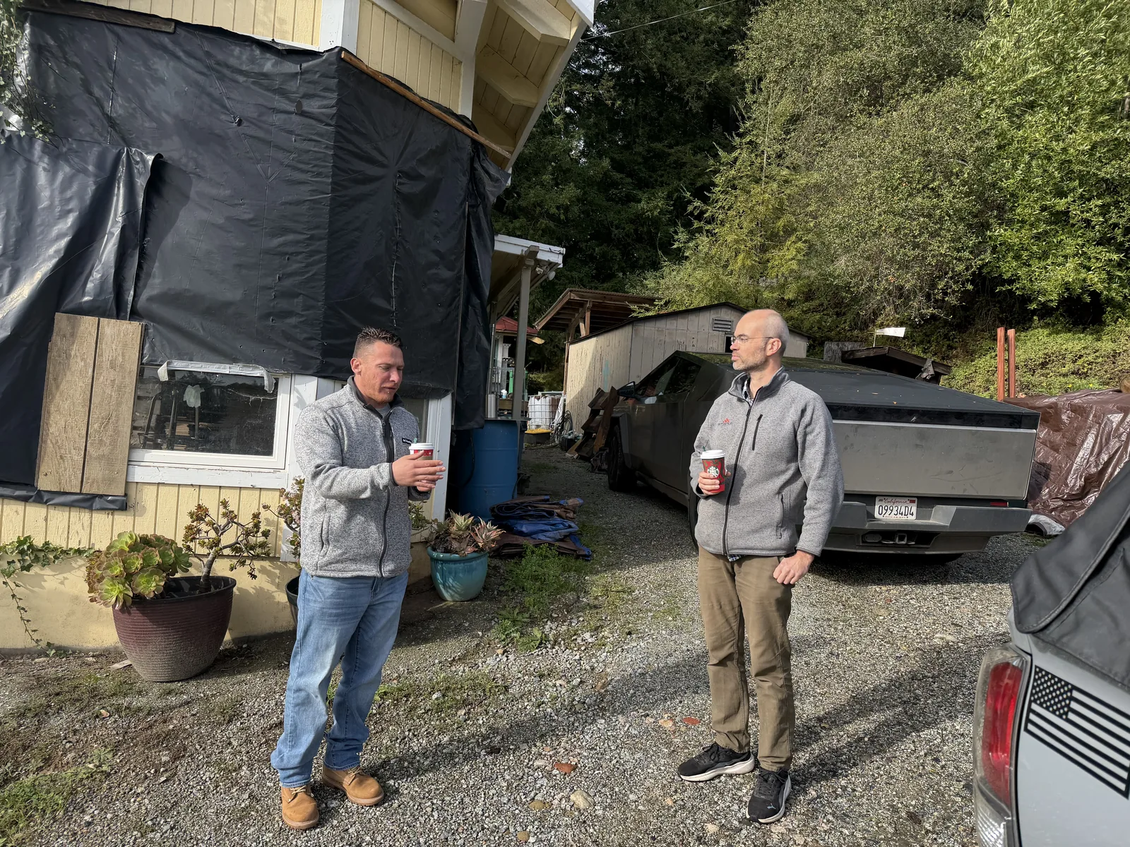 Edward from NextKey Home Offer speaking with a homeowner during a Bay Area property visit
